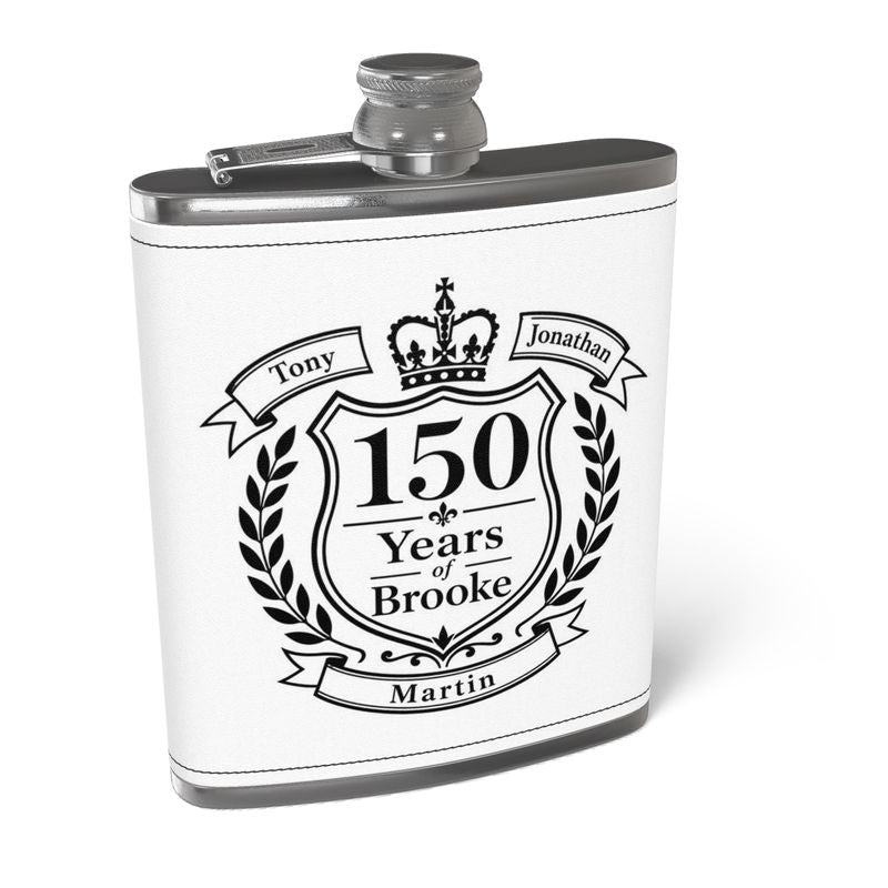 Personalised Leather Wrapped Hip Flask